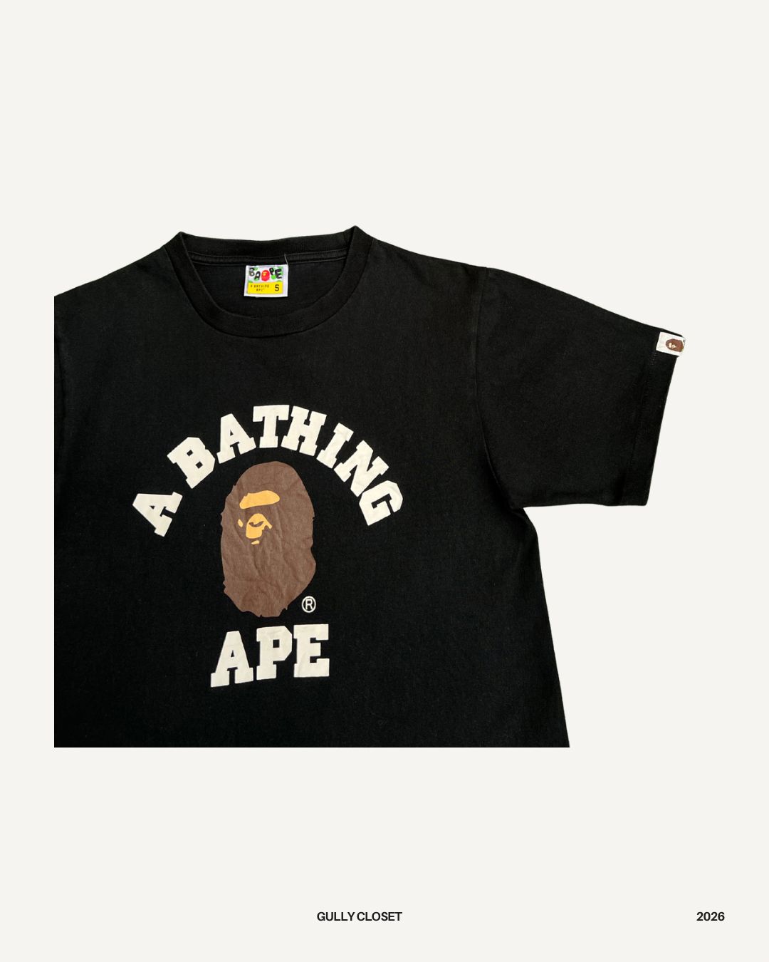 Bape College Logo Tee - Gully Closet