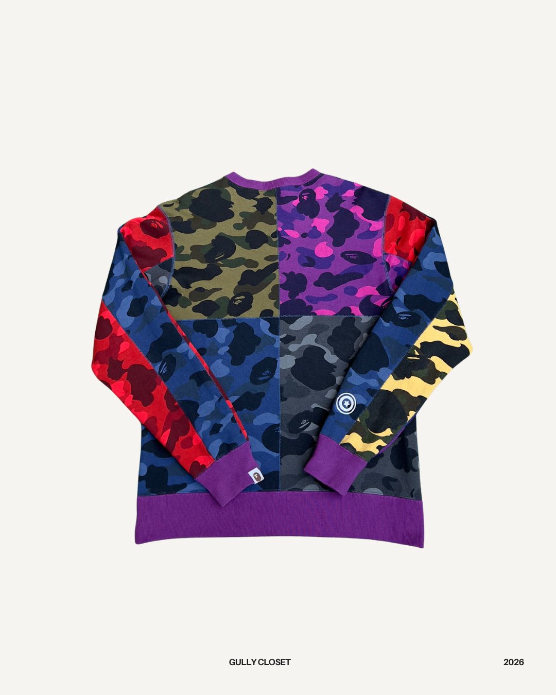 BAPE Crazy Shark Multi - Colour Sweatshirt - Gully Closet