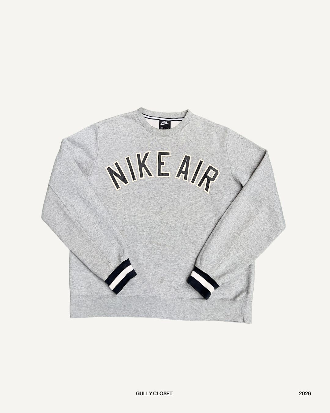 Nike Air Spellout Sweater – Classic Logo Streetwear Crewneck - Gully Closet