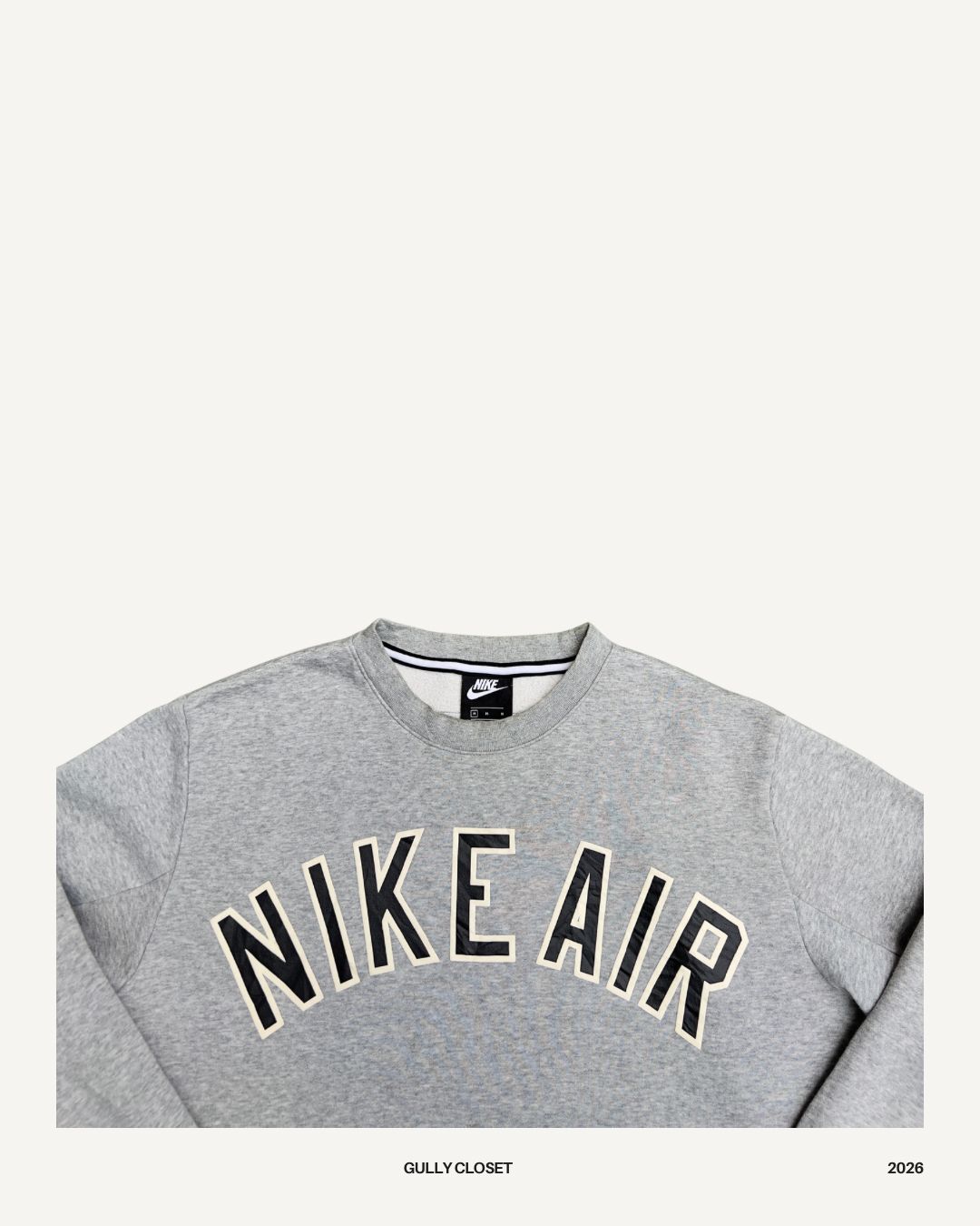 Nike Air Spellout Sweater – Classic Logo Streetwear Crewneck - Gully Closet